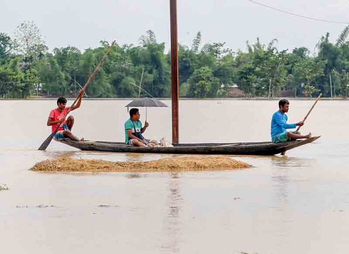 Weather: Flood in Assam's Hojai district