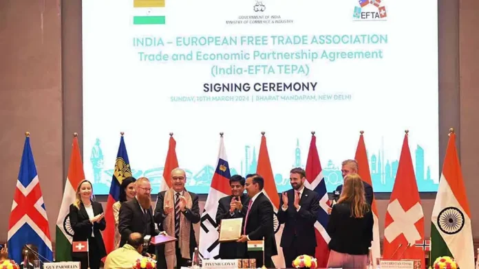 India, EFTA ink