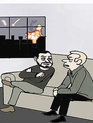 “It’ll take more than selling rare earth to get our support. What about giving Kyiv to us for real estate business?”